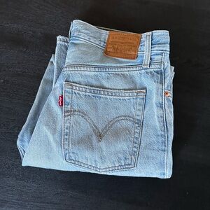 Levi's Premium Ribcage Straight Ankle Jeans Middle Road 29